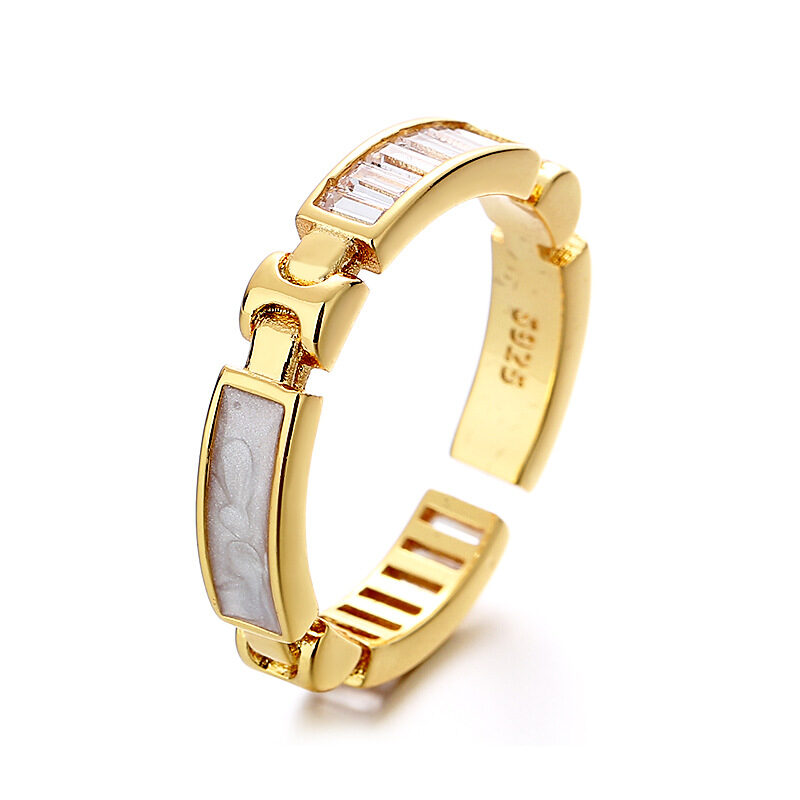 Champagne Gold Bone Light Luxury High Jewellery Ring