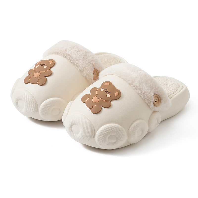 Baer Fluffy Slippers Winter Detachable Washable House Shoes