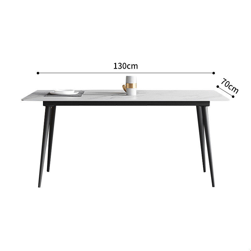 Italian Minimalist Stone Plate Dining Table Modern Simple