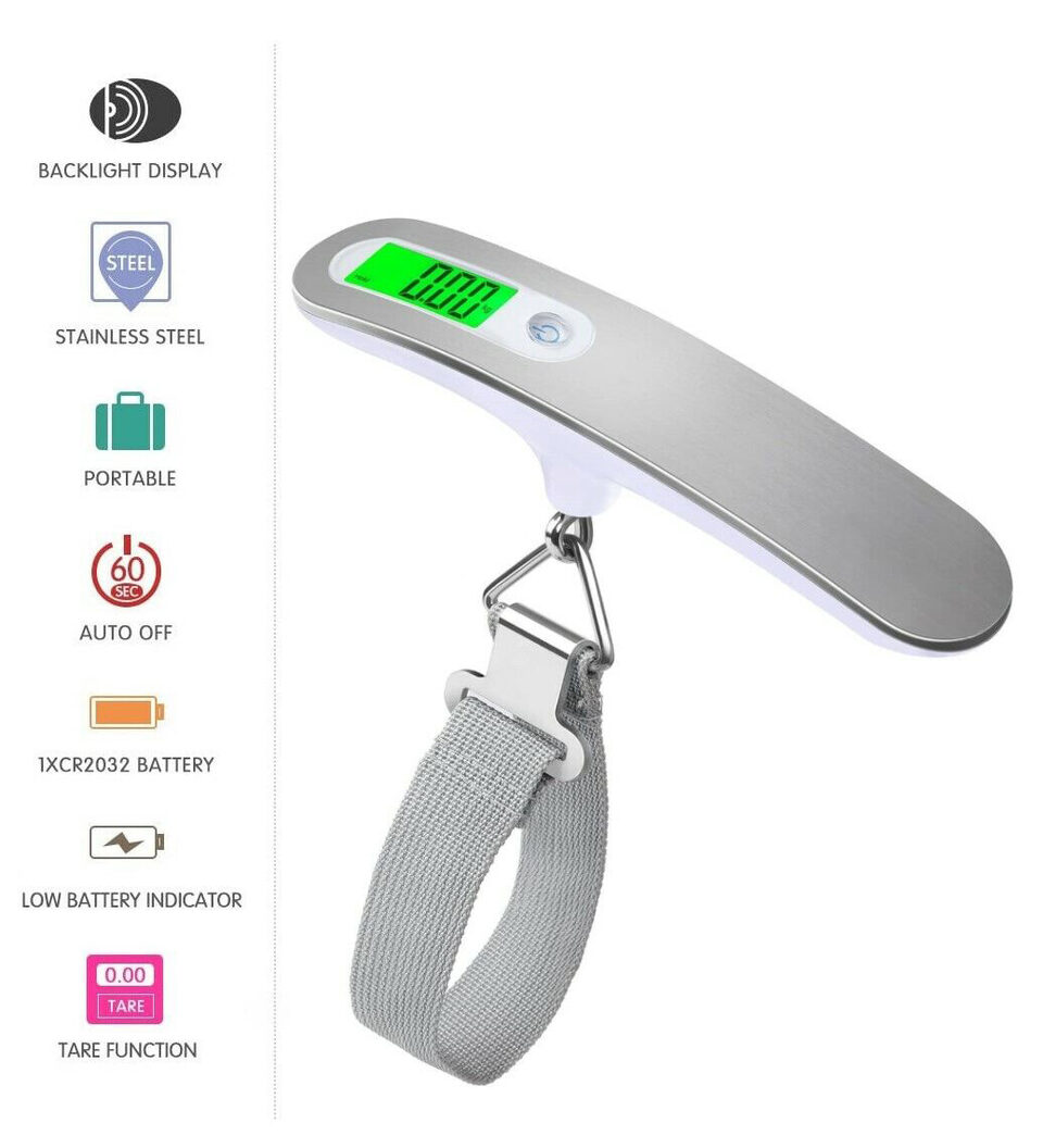 Portable LCD Digital Luggage Weight Scales Hanging Suitcase