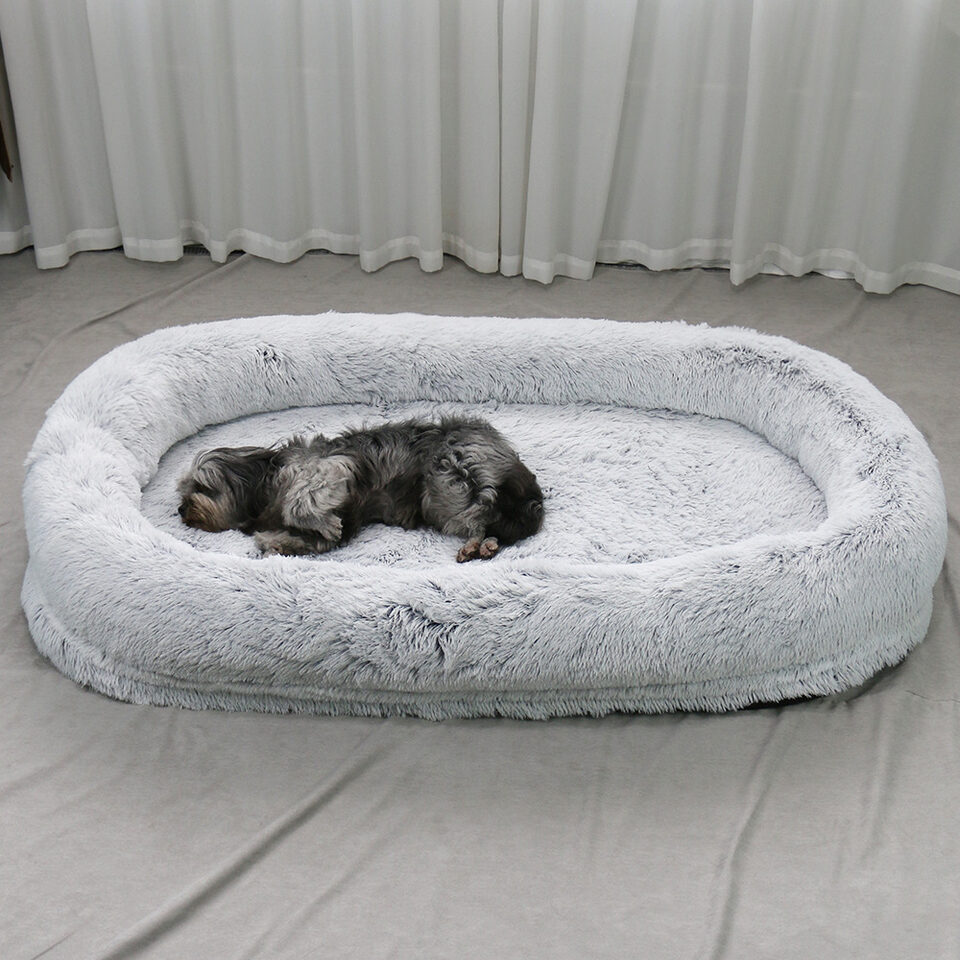 Plush Round Winter Warm Sponge Dog Pad Pet