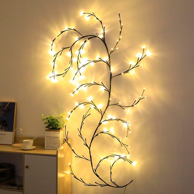 LED Light String Arrangement Colored Rattan Room Decorative