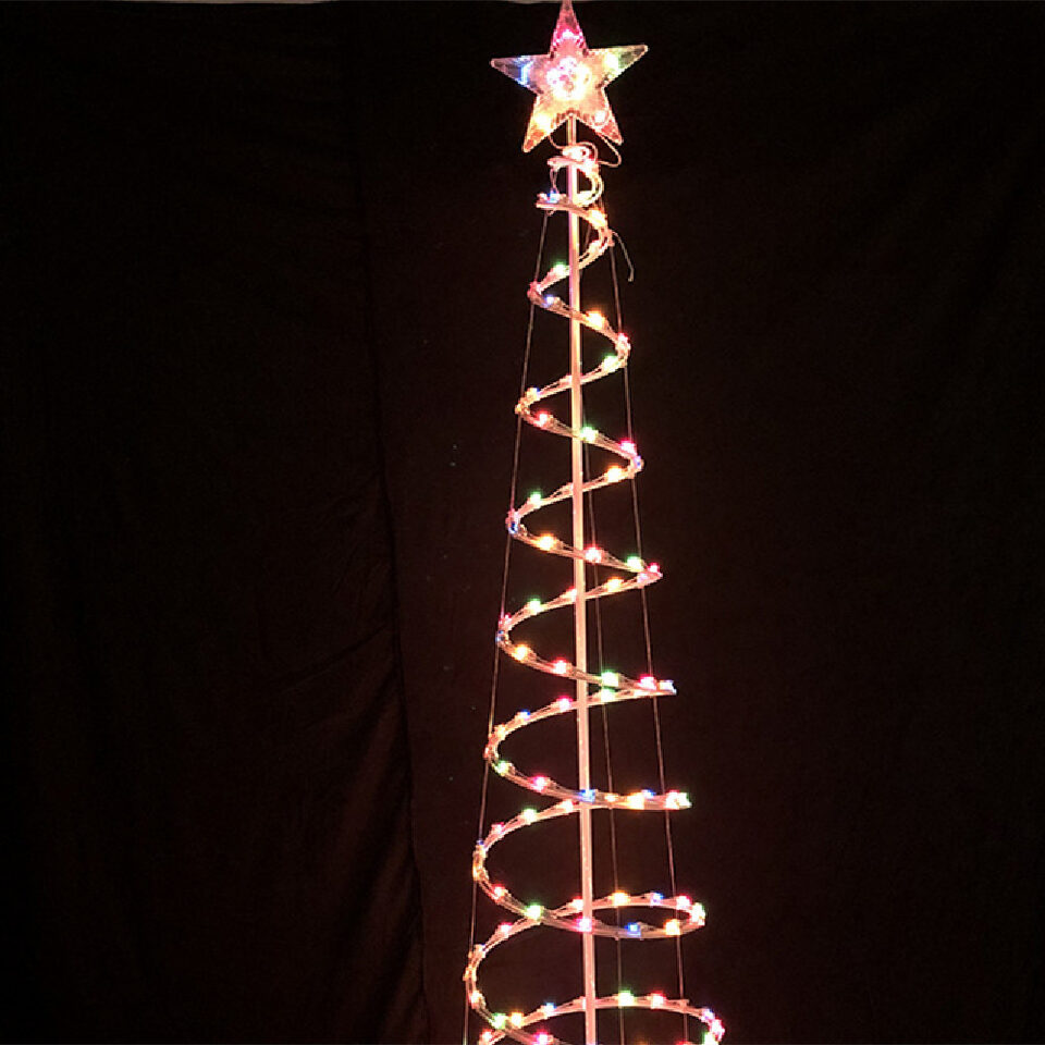 LED Spiral Christmas Tree Light Indoor And Outdoor