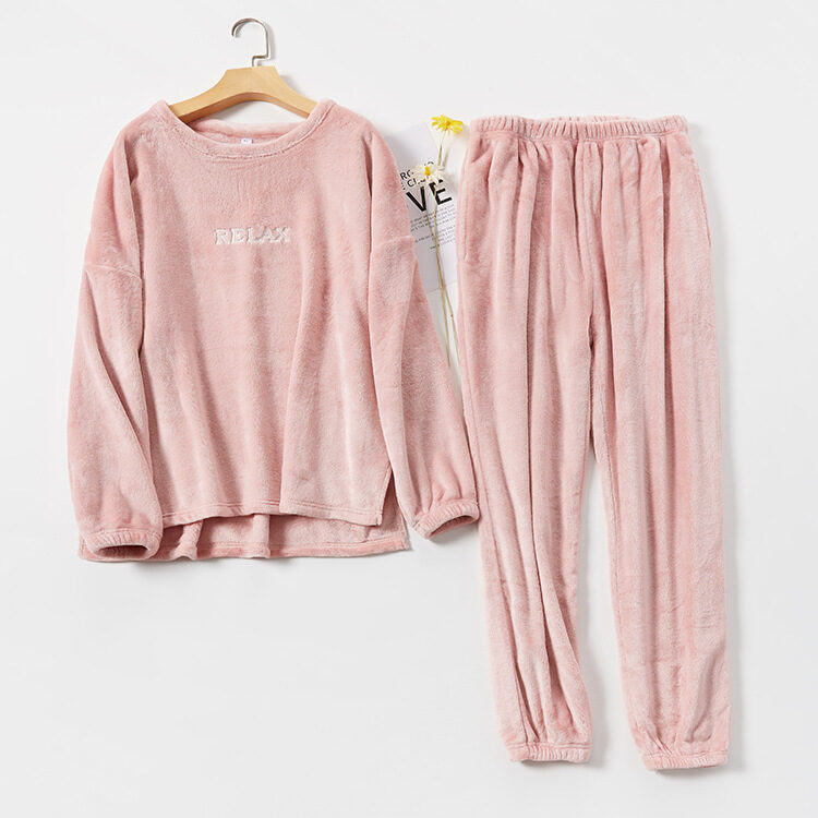 Flannel Pajamas Sets Winter Home Clothes For Women