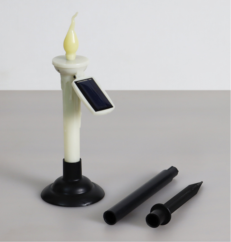 Outdoor Solar Candle LED Ground Lamp Garden Decoration