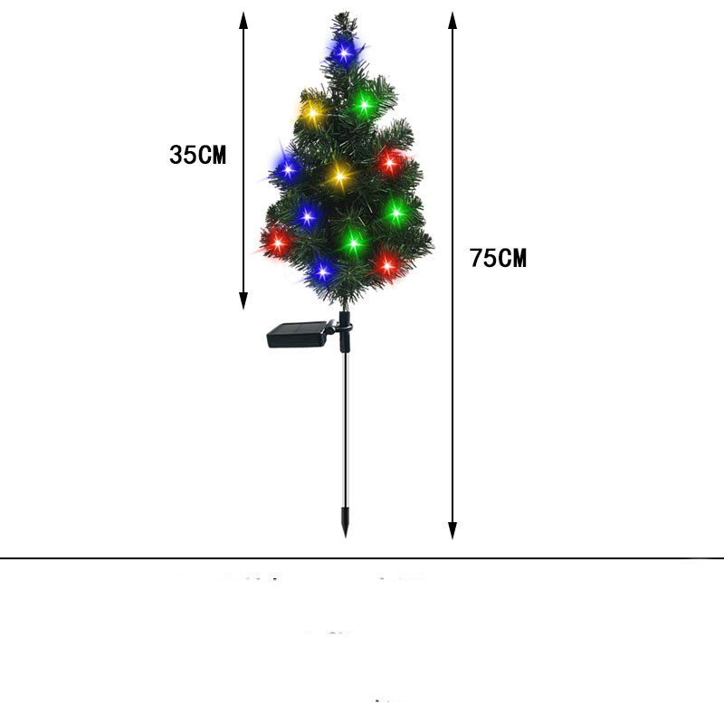 Solar Christmas Tree Lamp Garden Decoration Lights Countryard