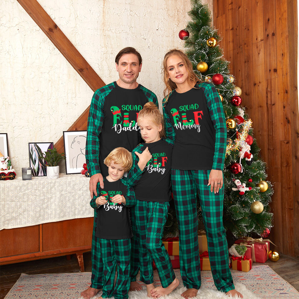 Printed Autumn Winter Christmas Set Parent-child Home Wear