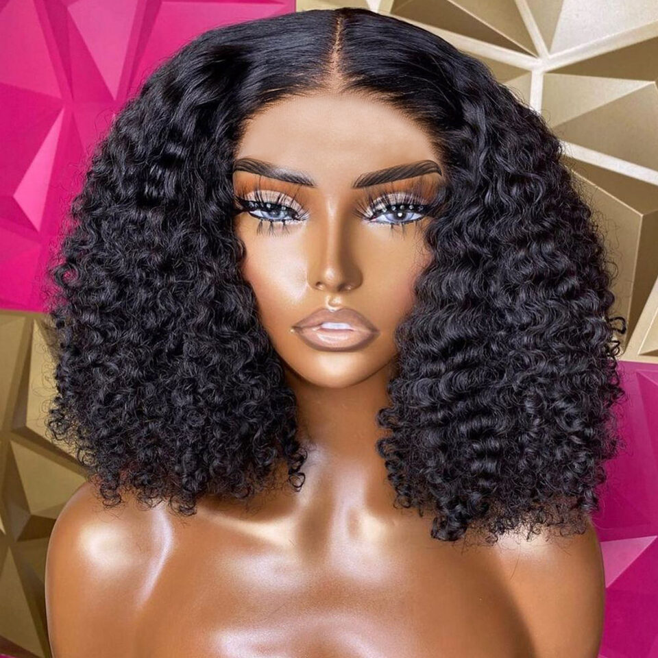 Sunper Queen Short Bob Wig Jerry Curly Human