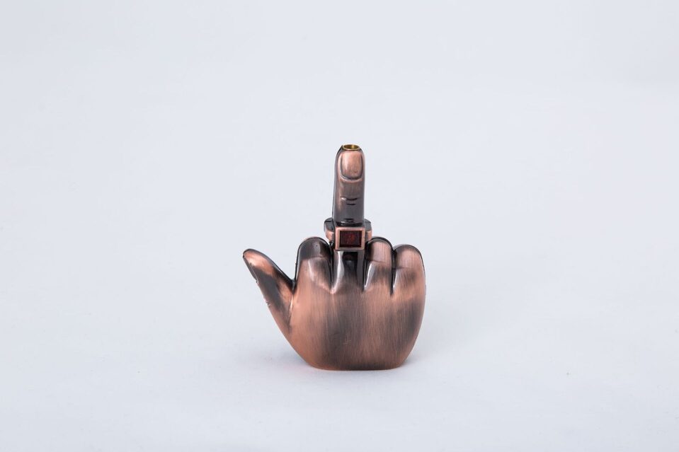 New Metal Creative Finger Lighter Inflatable Butane Direct