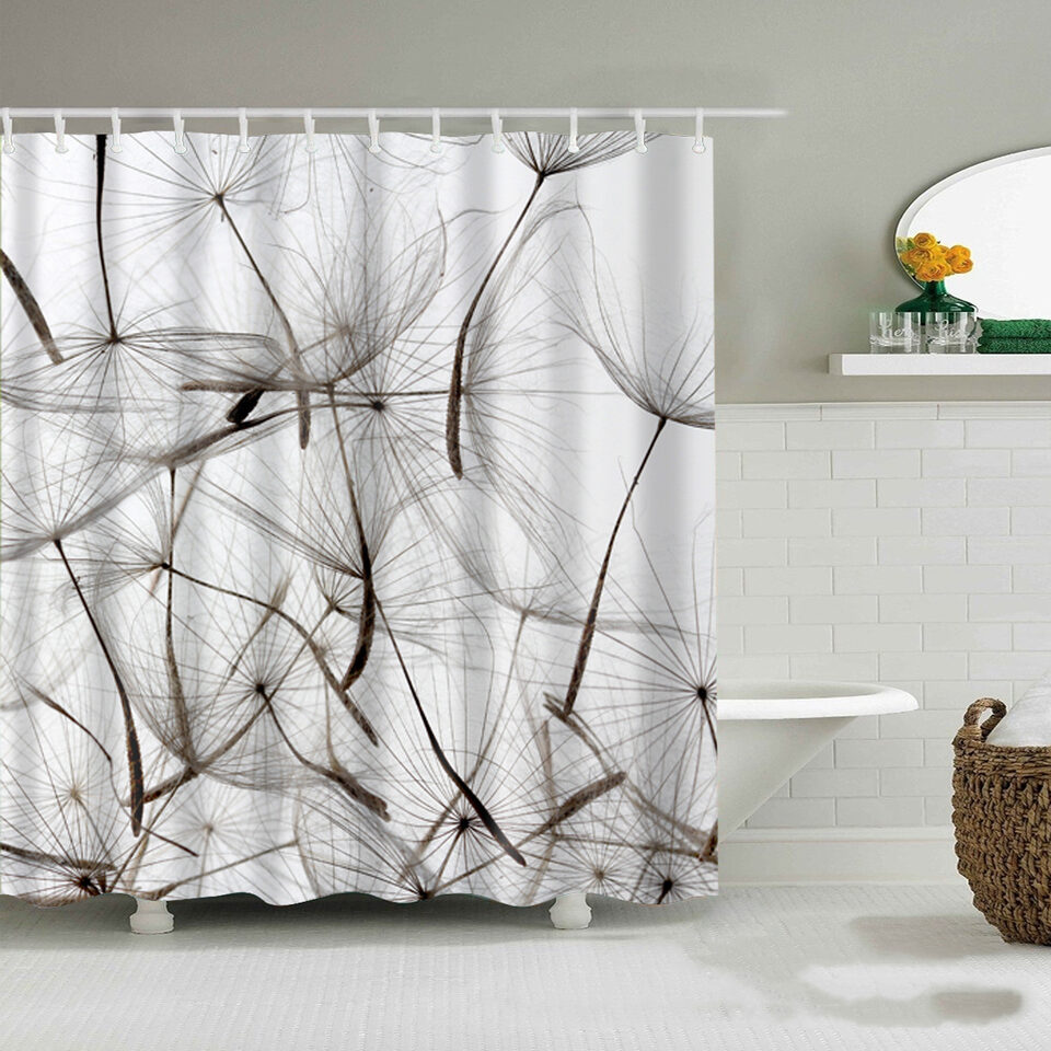 Nordic Fashionable Butterfly Shower Curtain Suit