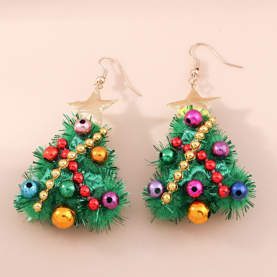 New Christmas Tree Earrings Felt