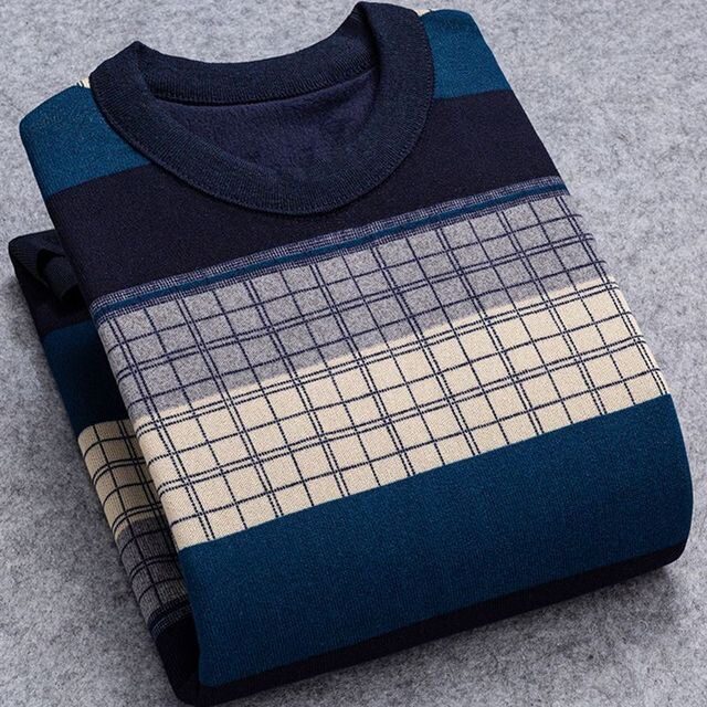 Sweater Men Winter Thin Fce O-ne Thermal Clothes