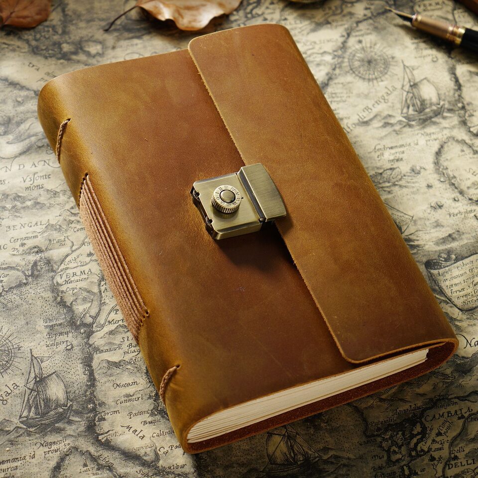 Vintage Journal Cowhide Notebook