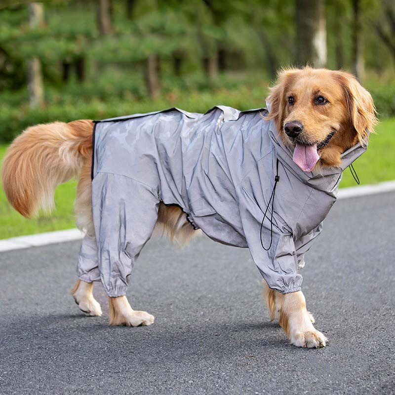 Raincoat Outdoor Waterproof Reflective Coat For Large Dogs
