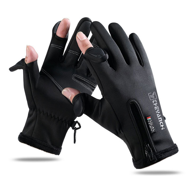 Opened-Finger Gloves Touchscreen Unisex Waterproof Windproof Warm Winter