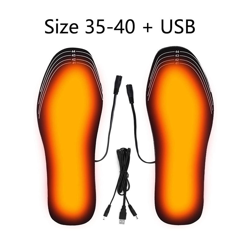 USB Heated Shoes Insoles Can Be Cut Winter