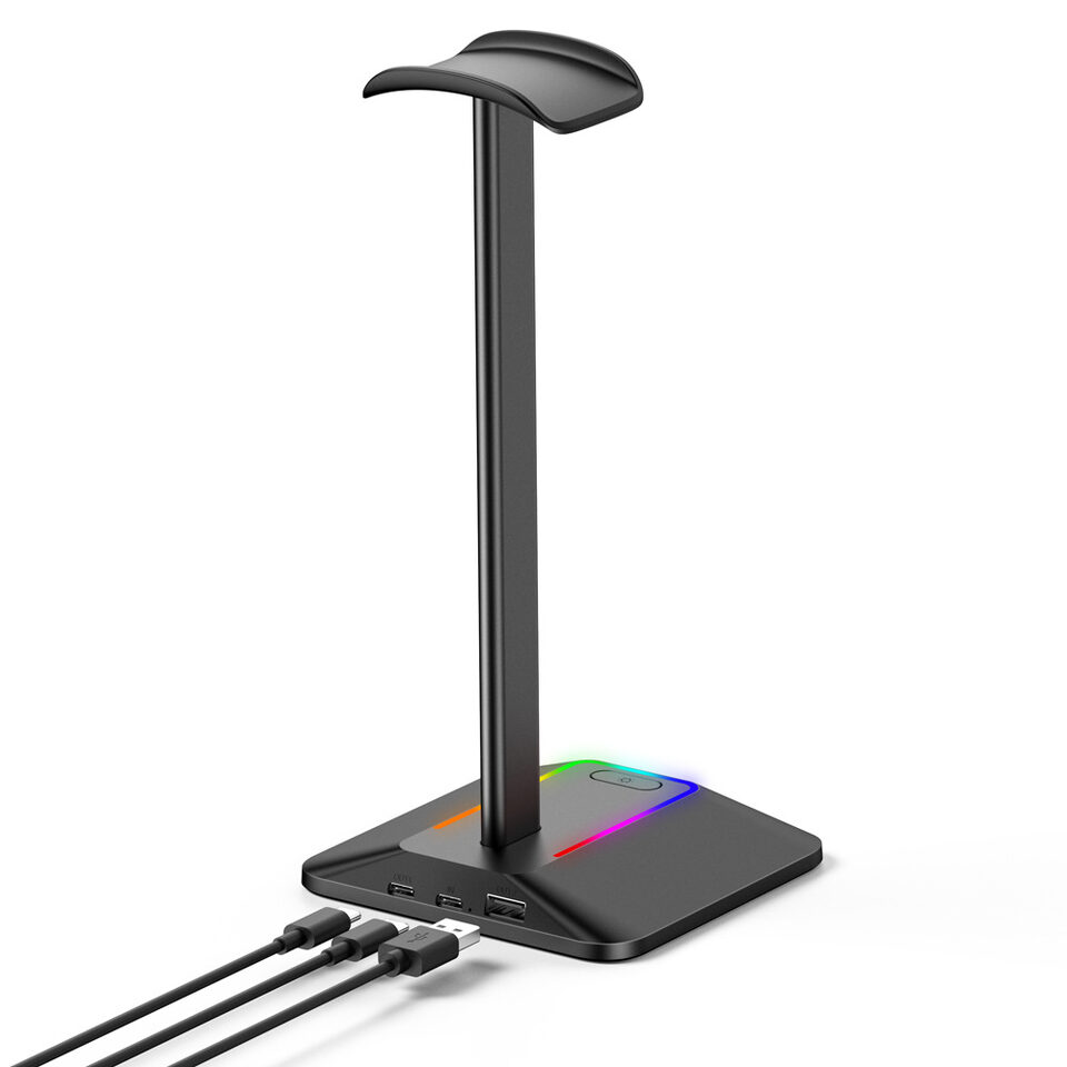 Dual Output Colorful Headwear Headset Display Rack Data