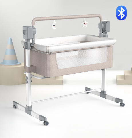 Portable Baby Bed Electric Bassinet Splicing Foldable Newborn