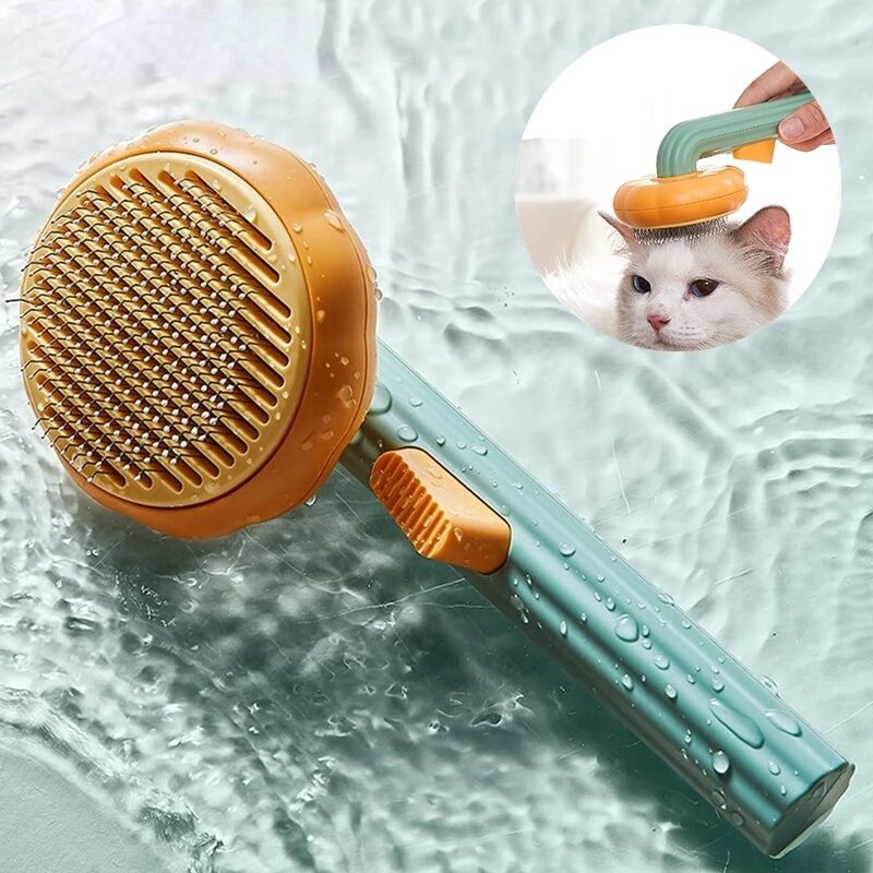 Pumpkin Self Cleaning Slicker Comb For Dog Cat