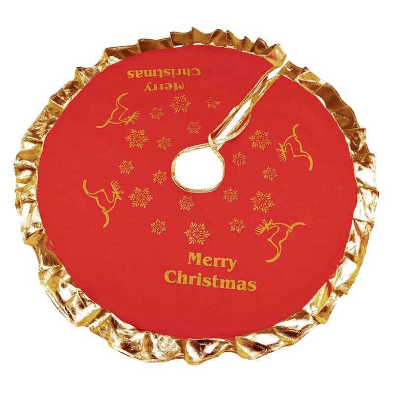 Christmas Decorations Tree Skirt Deer Carriage