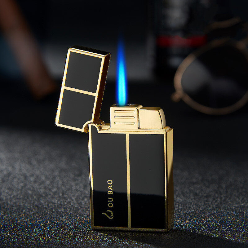 Bao B813 Gas Lighters Metal Langsheng Steel Tone