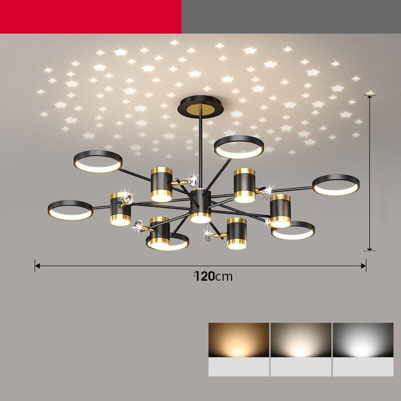 Light Luxury Chandelier Nordic Star Lamp Combination Whole