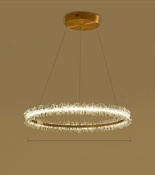 Living Room Crystal Chandelier Modern Style Electroplated Gold