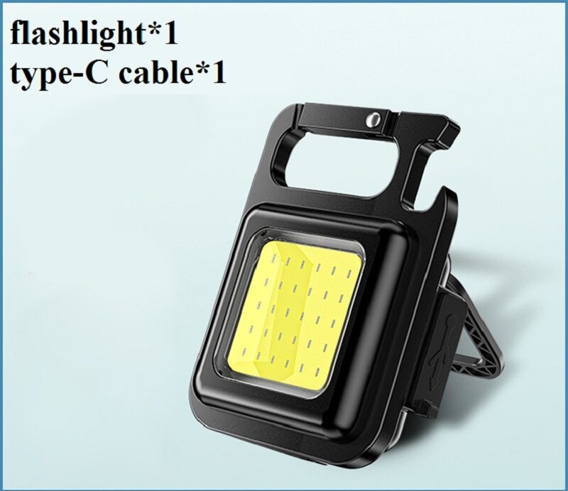 Mini Portable Flashlight Rechargeable Glare COB Keychain Light