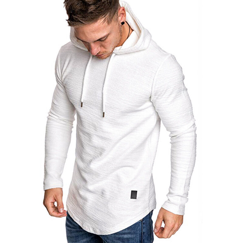 Men Hoodie Sweatshirt Casual Long Sleeve Slim Tops