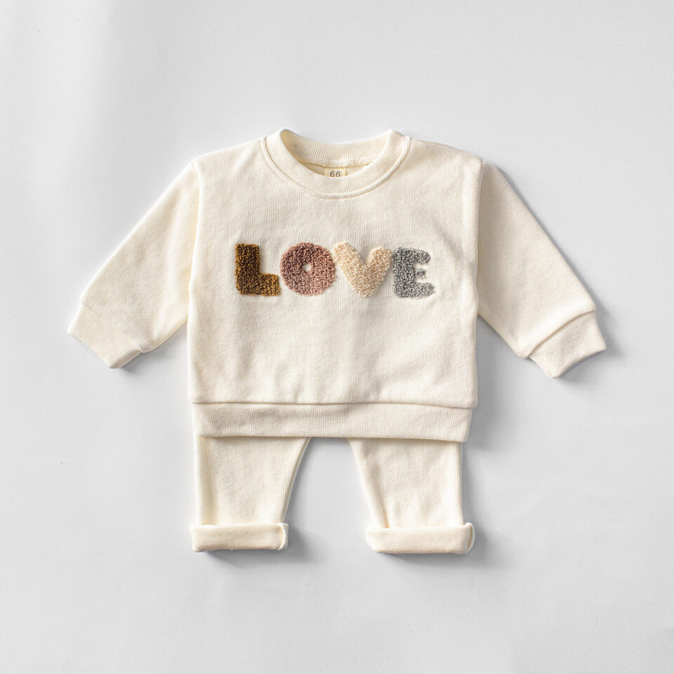 Children's Clothing Boys Sweater Suit Beige Colored Wool