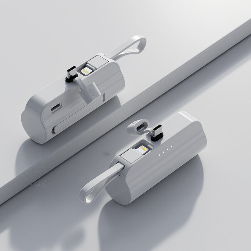 5000mah Portable Charger With Built-in Cable Power Bank