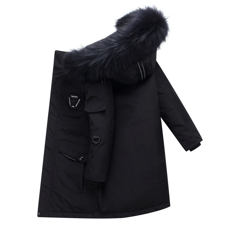 Children's Down Jacket Boys' Mid-length Thickening Plus Size
