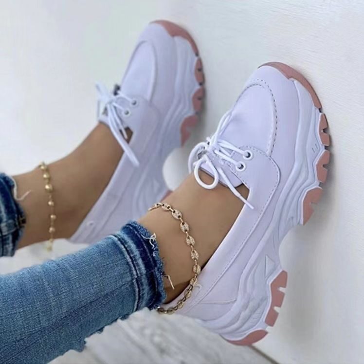 Lace-up Sneakers For Women Running Walking Sports Chunky