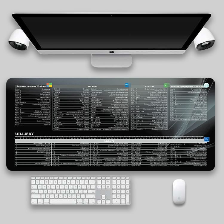 Shortcut Key Mouse Pad Oversized Thickened Desk Keyboard