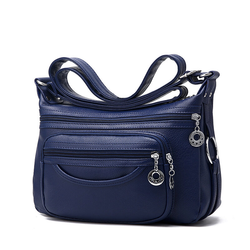 Women Work Bag Multi-pocket Messenger With Zippers Daily