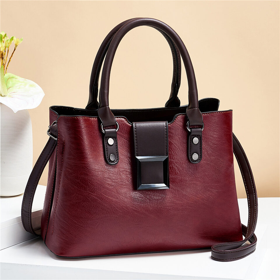 Women Shoulder Bag Big Buckle Handbags Work Daily