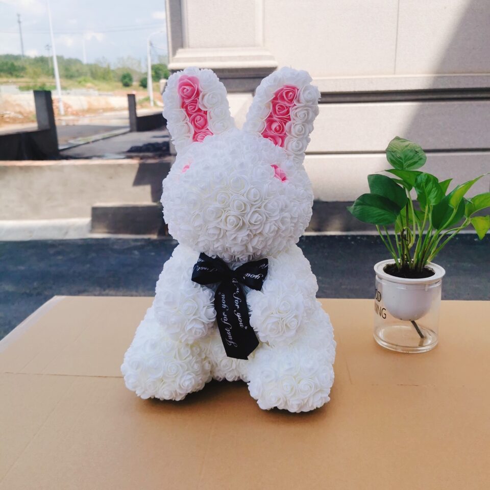 45cm Roses Bunny Valentines Day Eternal Flower Rabbit