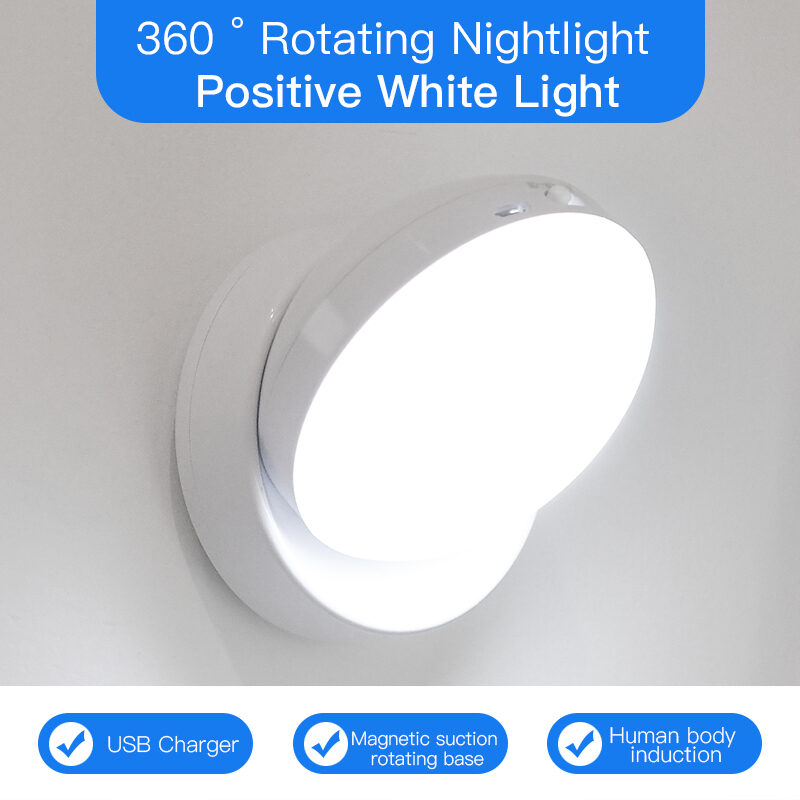 Rotating Human Body Sensor Light Corridor Garage Wardrobe