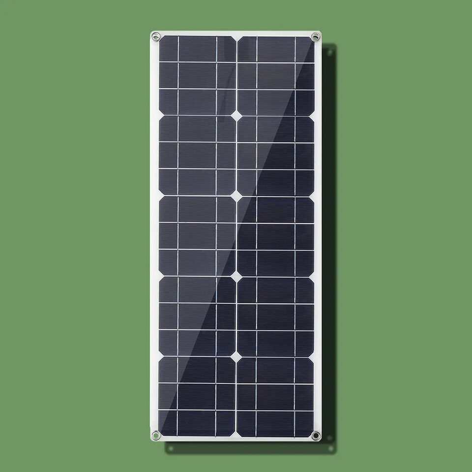 30W 18V Semi-flexible Solar Panel Outdoor Charging USB