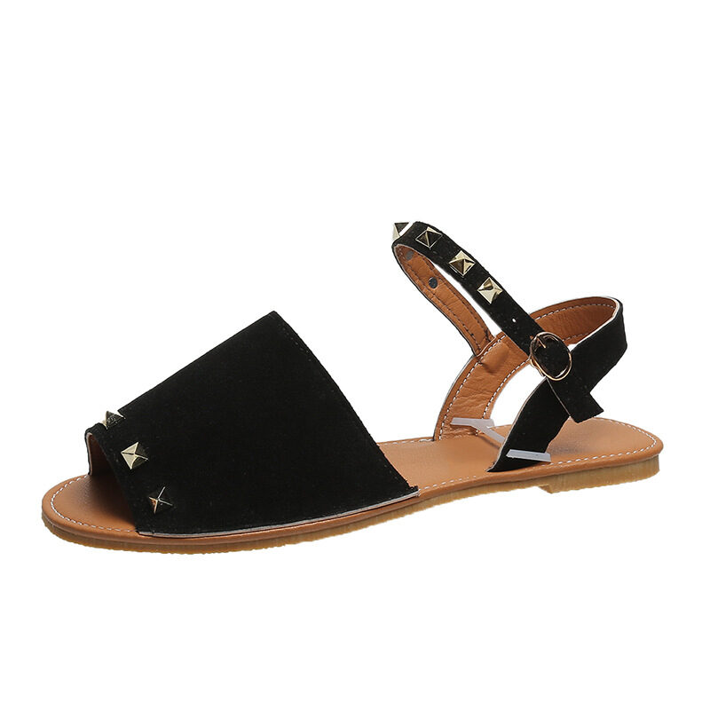 Rivet Sandals Summer Fish Mouth Shoes For Women