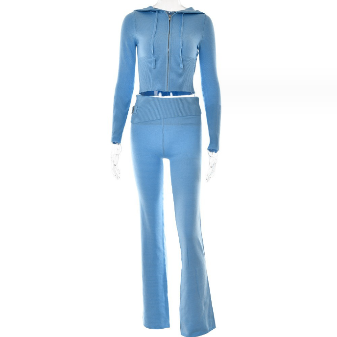 Hoodie Suit Sports Leisure Sexy Zip Long Sleeve