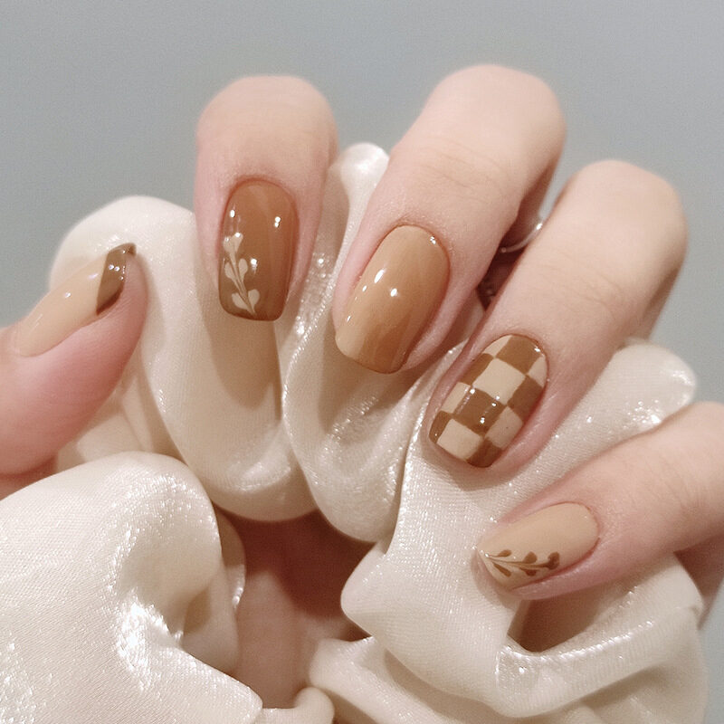 Kurixiang Latte Pull Wearing Nail Patch