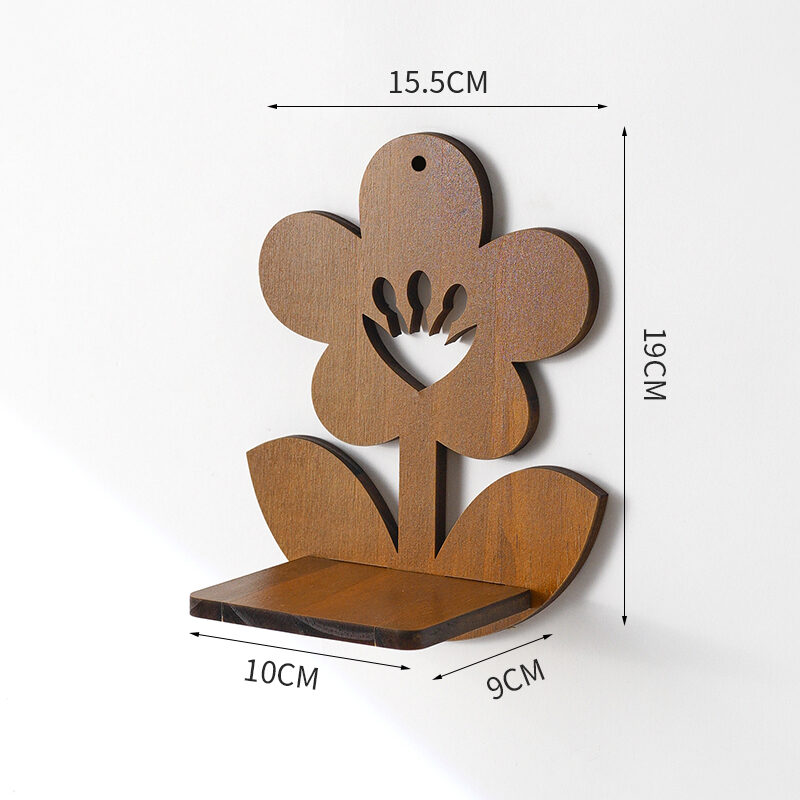 Retro Wall Home Decor Hydroponic Plant Solid Wood
