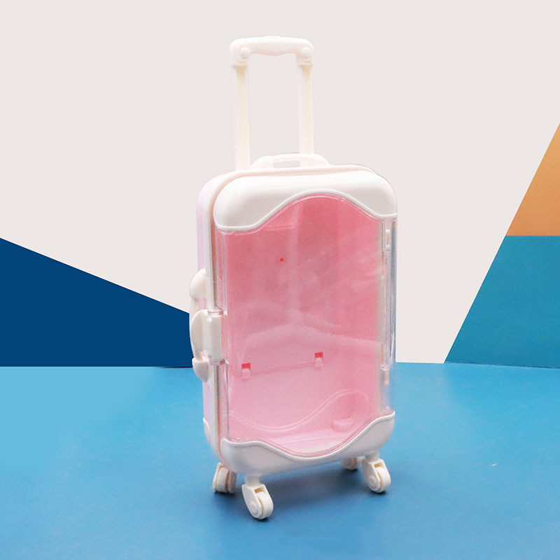 Children's Simple Cartoon Mini Suitcase Shape Storage Box