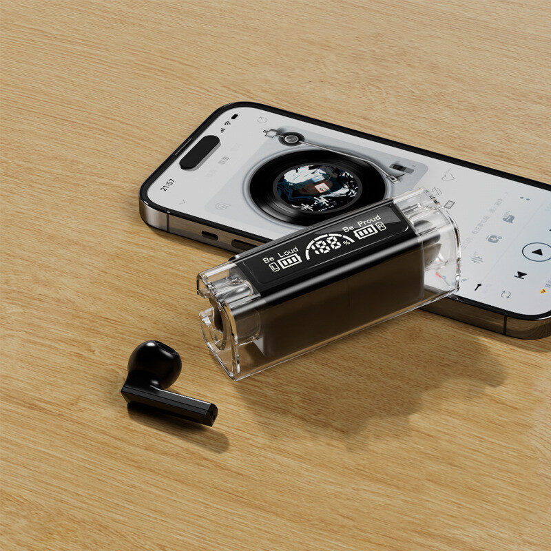 Translucent Bluetooth Headset Touch Intelligent Digital Display