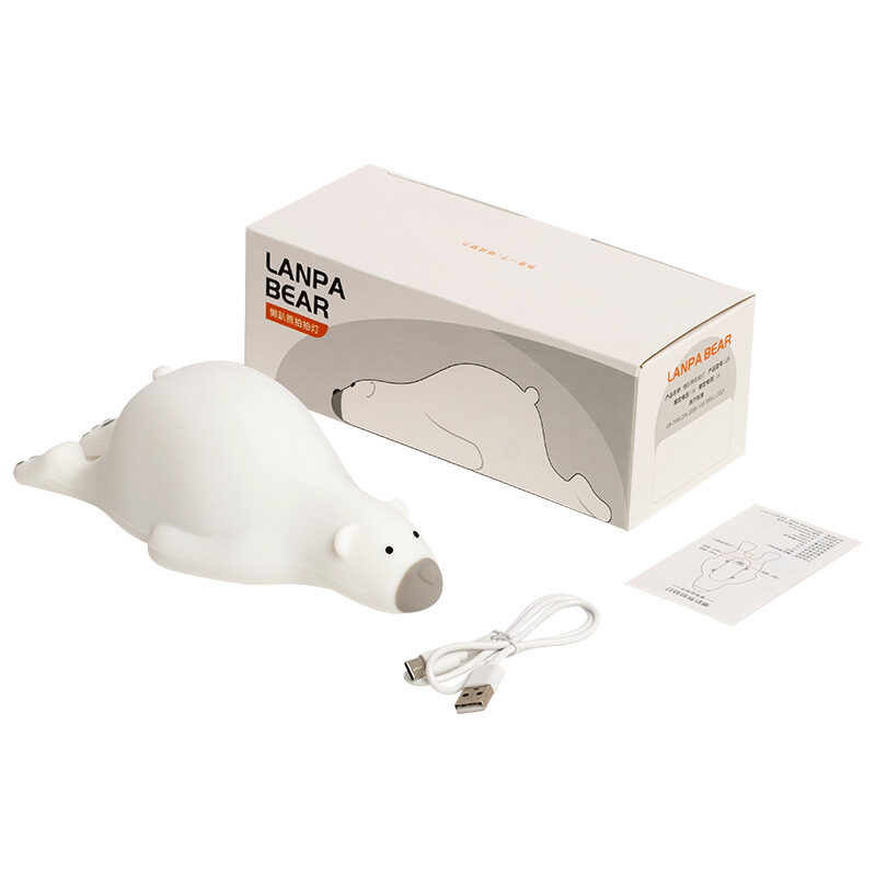 Cute Bear Silicone Night Light 3 Levels Atmosphere