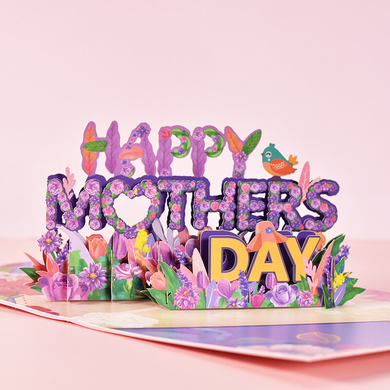 3D PopUp Flower Bouquet Cards Gifts Anniversary Mom