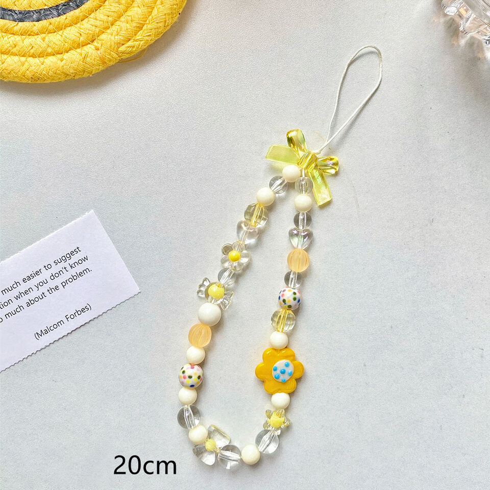 Beaded Flower Mobile Phone Lanyard Jewelry Accessories Hand