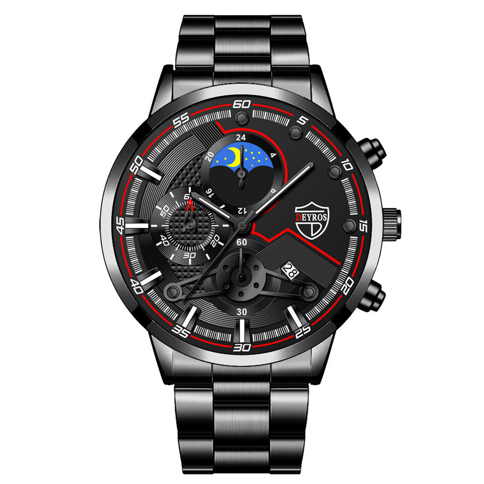 Fashion Men's Calendar Wristwatch Business Quartz Watch Student