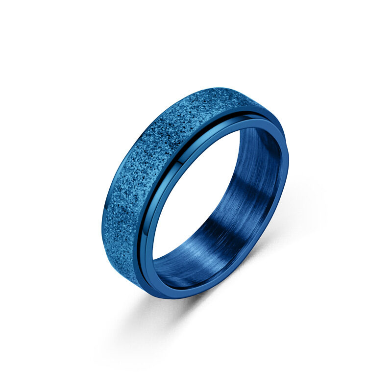 Turnable Anxiety Rings Rainbow Silver Color Relieve Stress